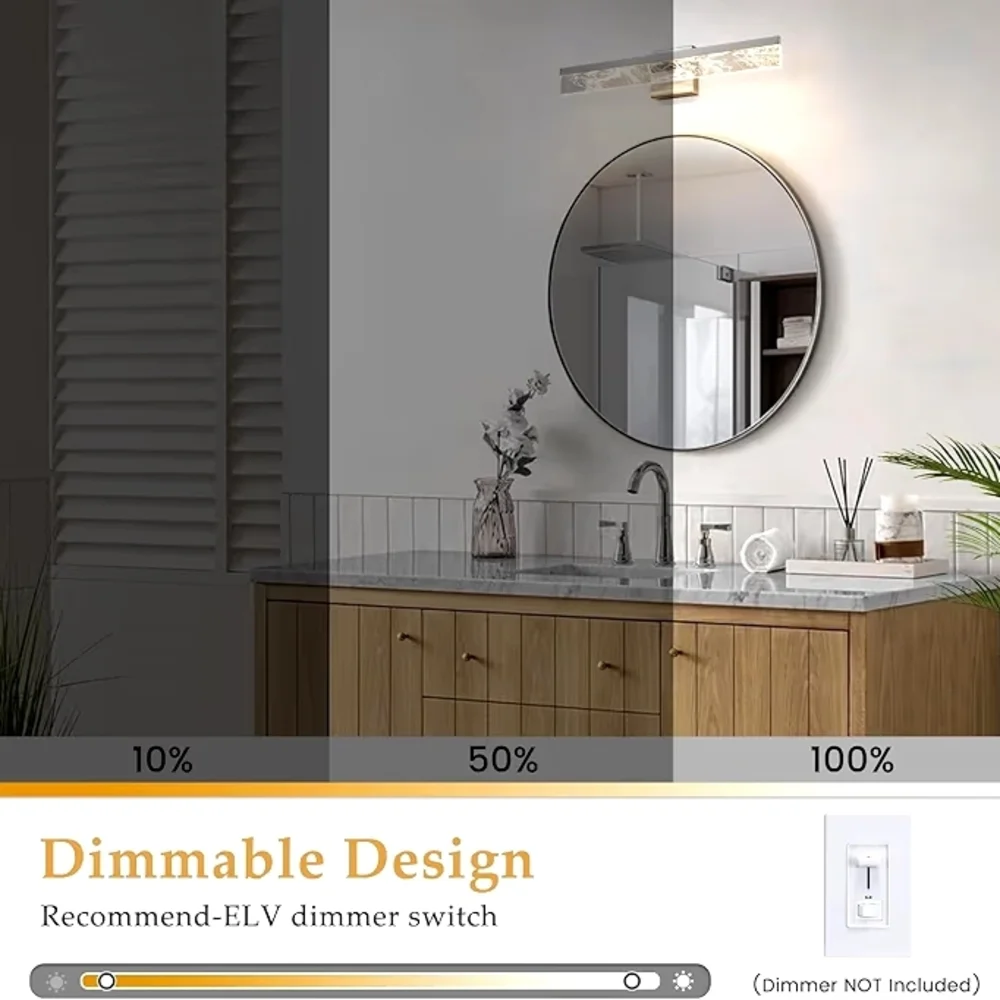 Brushed Nickel Vanity Light For Bathroom- 24